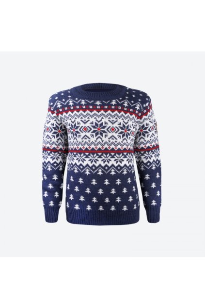 Detský pletený Merino sveter 1013 (FARBA modrá, VEĽKOSŤ M)