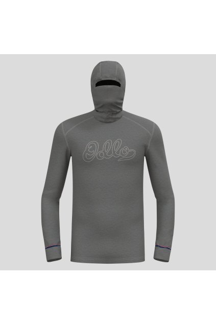 Termo tričko dlhý rukáv s kuklou ACTIVE WARM ECO LOGO (FARBA sivá-tmavá, VEĽKOSŤ M)