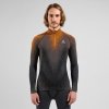 Termo tričko dlhý rukáv 1/2 zips BLACKCOMB WARM ECO (FARBA sivá-oranžová, VEĽKOSŤ M)