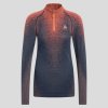 Termo tričko dlhý rukáv 1/2 zips BLACKCOMB WARM ECO (FARBA modrá-oranžová, VEĽKOSŤ S)