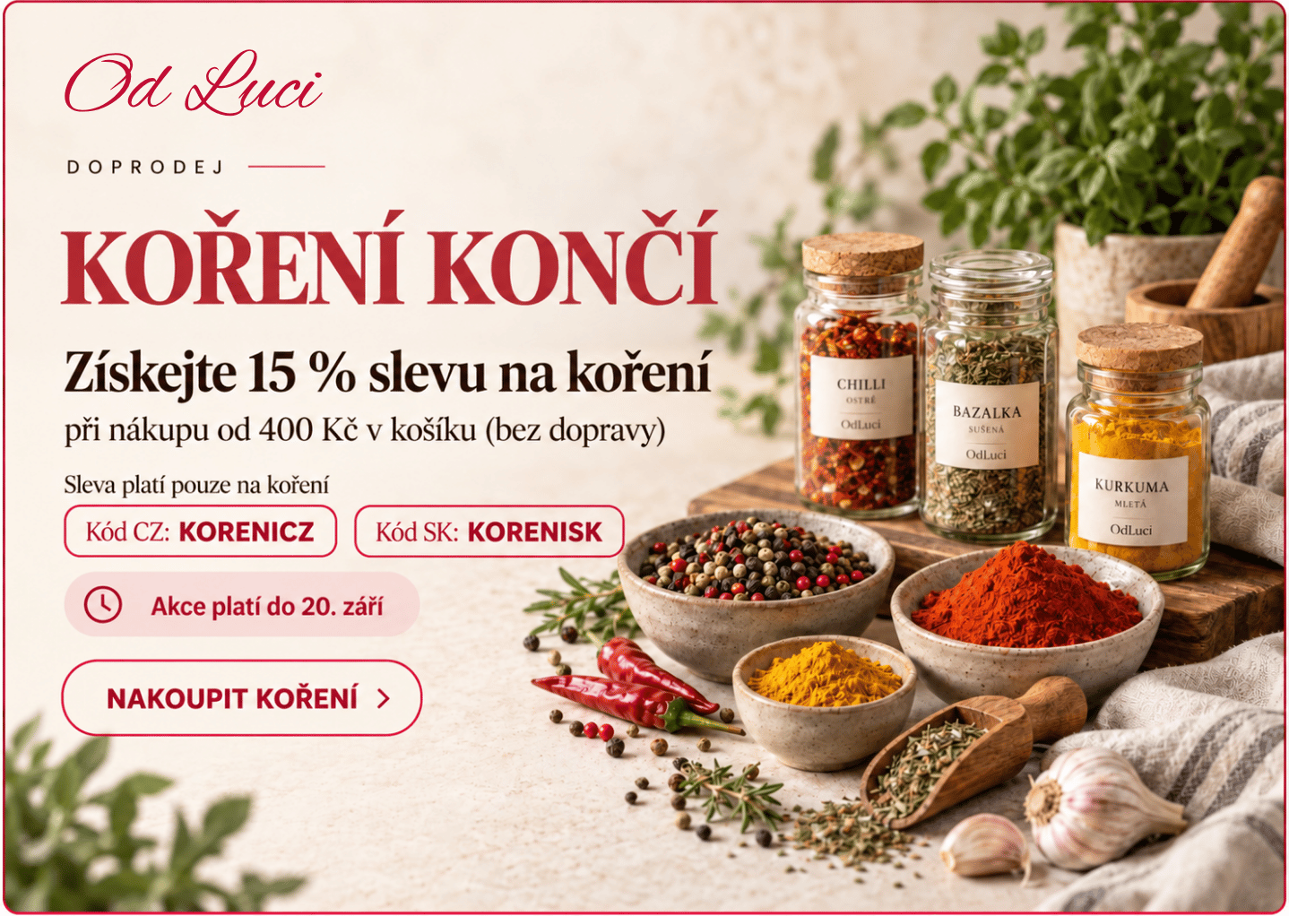 Doprodej koření