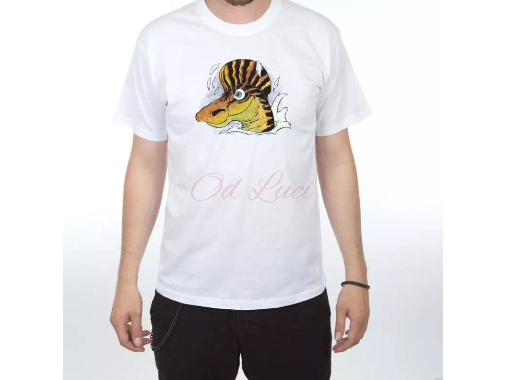 Dinosaurus Corythosaurus - Tričko (size 134, color bílá)