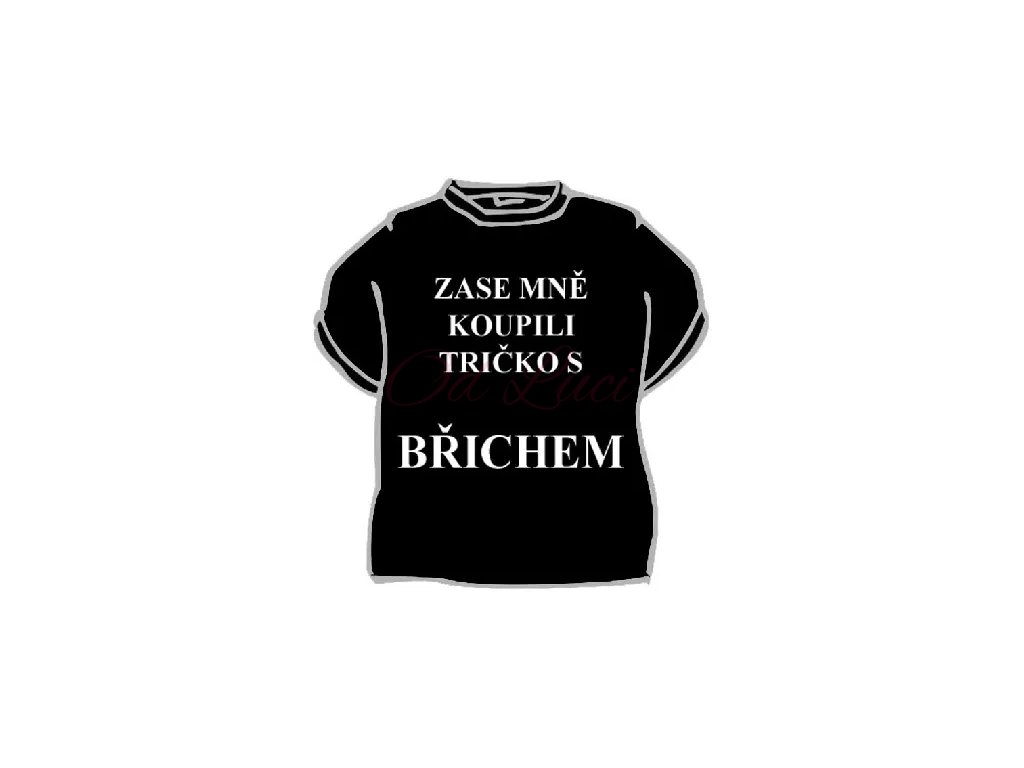 Tričko s břichem (size L, color černá)