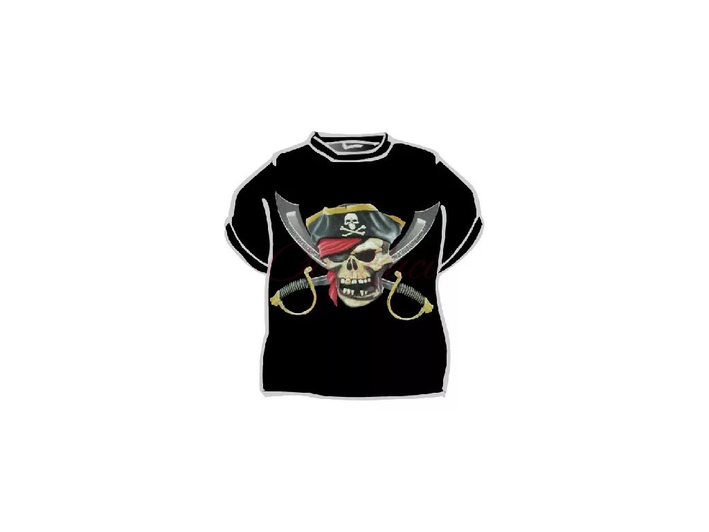 Pirát lebka meče (size 146, color černá)