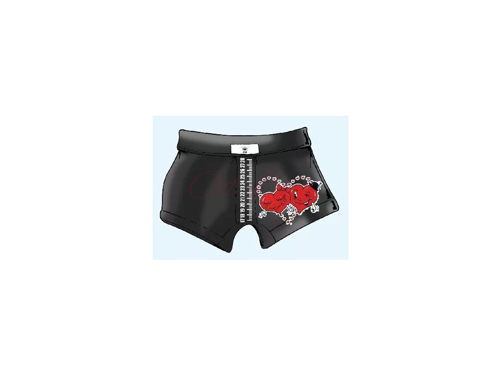 Trenky s metrem-Srdíčka (size XXL, color sv.mo.)