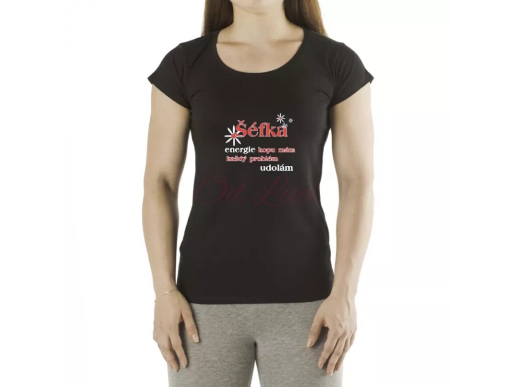 Šéfka - Dámské tričko (size s, color černá)