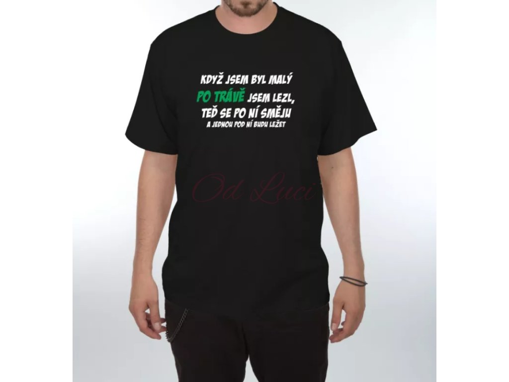 Vtipné tričko   Když jsem byl malý.. (size s, color bílá)