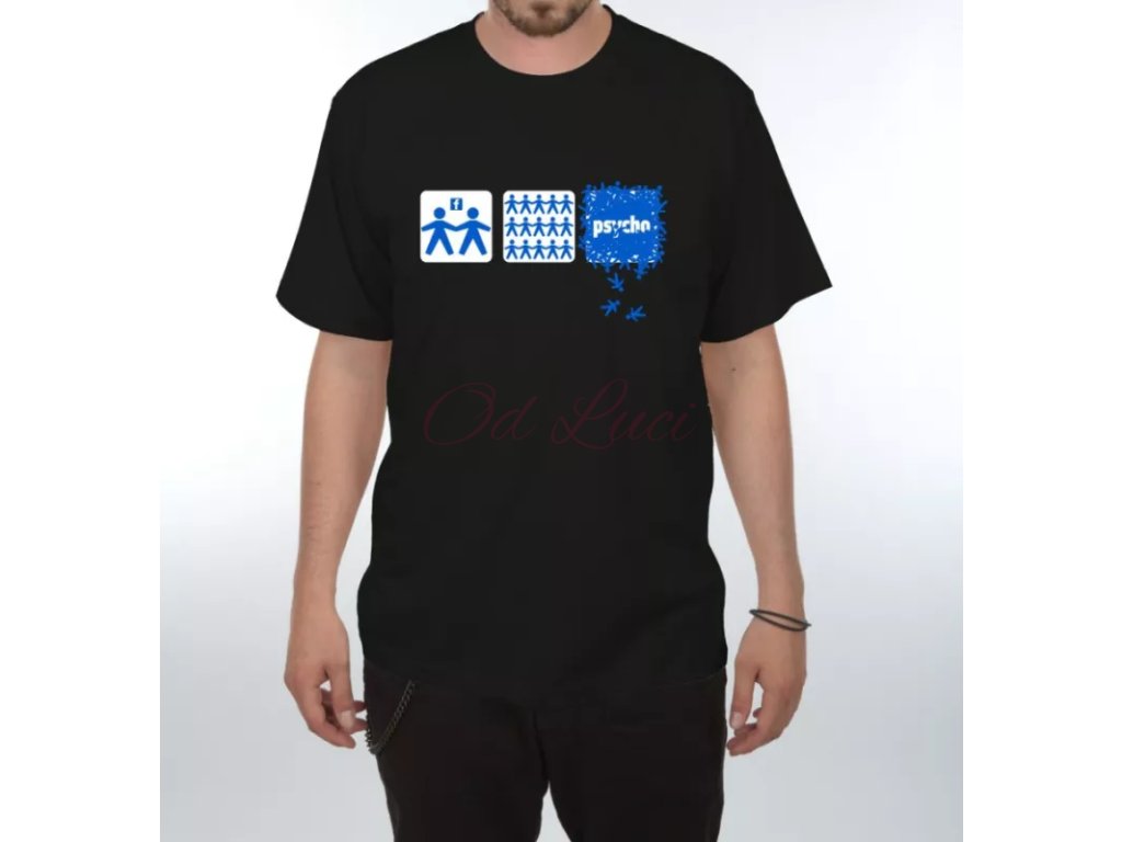Vtipné tričko - Facebook Psycho (size s, color černá)