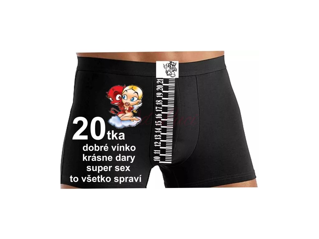 Boxerky - 20tka dobré vínko (size M, color černá)