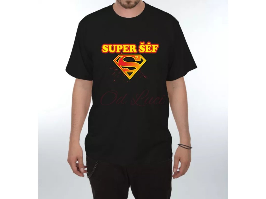 Vtipné tričko - Super šéf (size s, color bílá)
