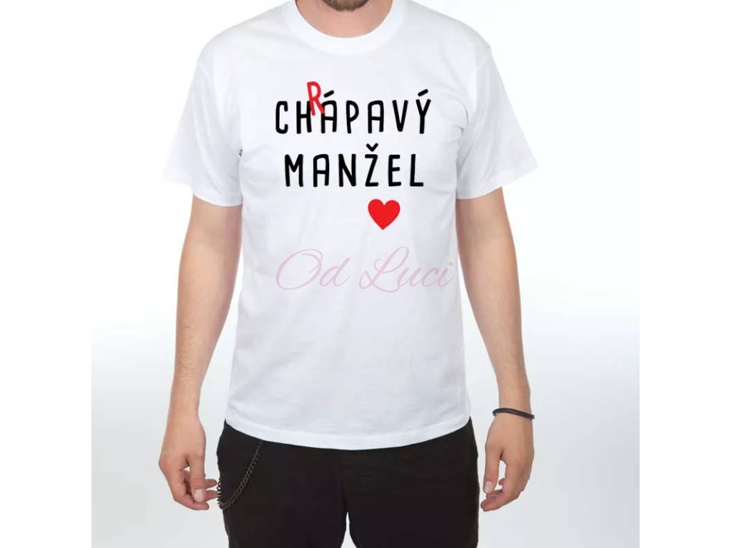 Chrápavý manžel - Vtipné tričko s potiskem (size s, color bílá)