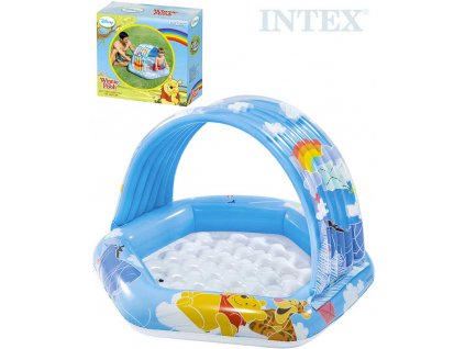 INTEX Baby bazének Medvídek Pú se stříškou 109x102x71cm brouzdaliště 58415