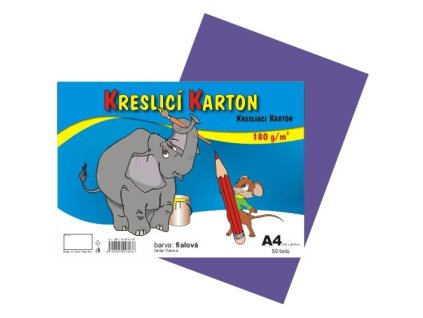 133049 kreslici karton a4 barevna ctvrtka 180g m 50 listu