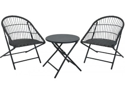 210253 progarden zahradni nabytek skladaci sada stul 2 zidle umely ratan