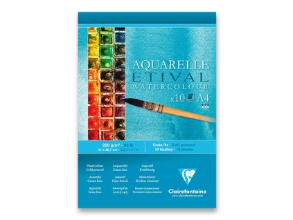 232538 akvarelovy blok clairefontaine etival cold pressed a4 10 listu 200 g
