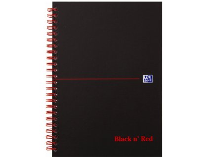 245414 12 oxford zapisnik black n red notebook 70 listu linkovany cerna velikost a4