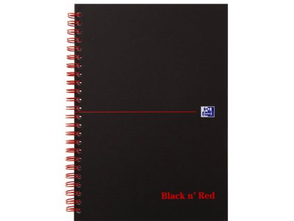 245417 11 oxford zapisnik black n red notebook 70 listu ctvereckovany cerna velikost a4