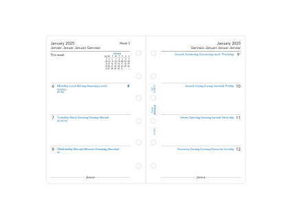 257614 filofax kalendar 2025 kapesni tyden 2 strany 5 jazyku