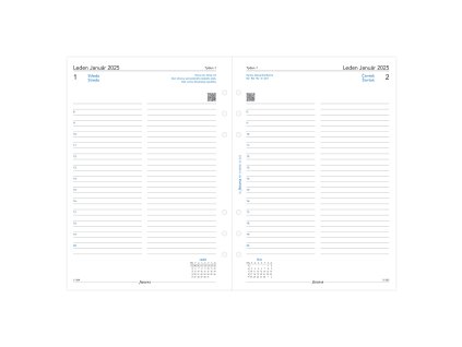 257626 filofax kalendar 2025 a5 den 1 strana linky cj sj