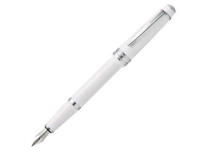 258121 17 cross plnici pero bailey light f tenky barva white gold