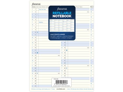 258253 filofax kalendar pro notebook 2026 a5 rocni plan
