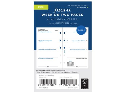 258250 filofax kalendar 2026 mini tyden 2 strany 5 jazyku