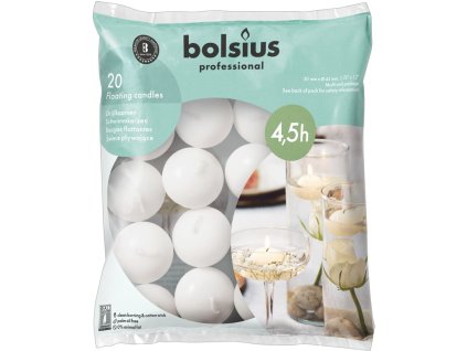 258310 bolsius plovouci bile svicky 20 ks