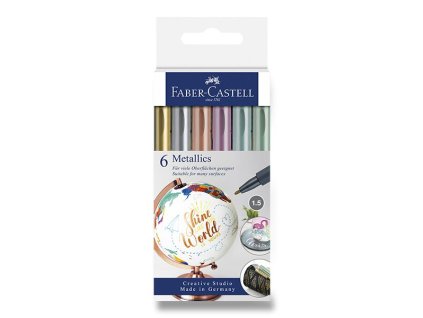 176608 1 popisovac faber castell metallics 6 barev