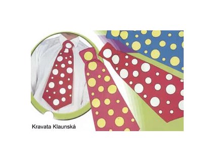 Kravata klaun (size červeno, color bílá)