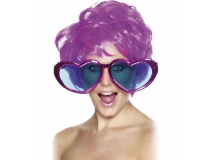 Brýle velké srdce (size fialové)