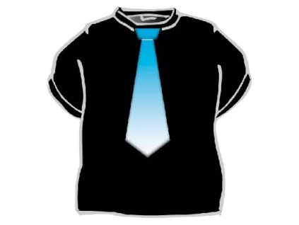 Tričko - Kravata modrá (size s, color černá)