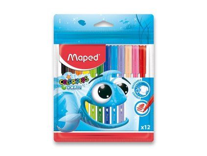 175663 detske fixy maped color peps ocean 12 barev