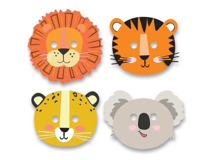 177145 papirova masky get wild 8 ks