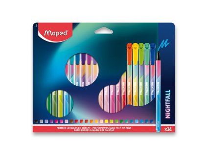 192274 detske fixy maped color peps deco nightfall 24 barev