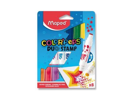 176602 detske fixy color peps duo stamp 8 barev
