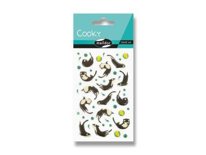 220085 samolepky maildor 3d cooky vydry