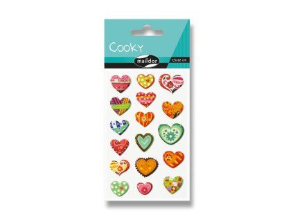 220136 samolepky maildor 3d cooky srdce