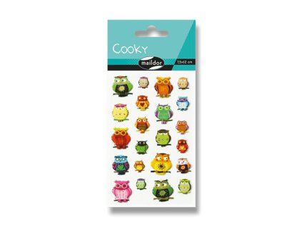 220058 samolepky maildor 3d cooky sovy