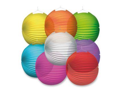 178180 papirovy lampion transparent prumer 25 cm mix barev
