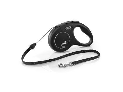 Flexi New Classic lanko S 5 m (12 kg) černá
