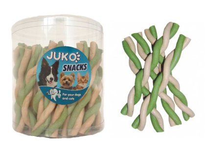 Jerky tyčinka kroucená Vanilka & mint JUKO Snacks (50 ks)