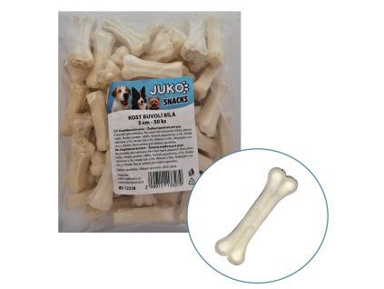 Kost buvolí bílá JUKO Snacks 5 cm (50 ks)