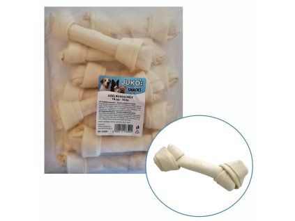 Uzel buvolí bílý JUKO Snacks 18 cm (10 ks)