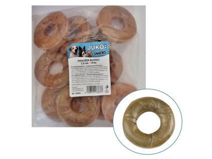 Kroužek buvolí JUKO Snacks 7,5 cm (10 ks)