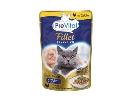 PreVital Fillet Selection kočka kuře, kapsa 85 g