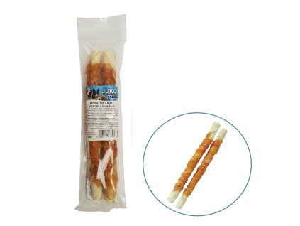 Tyč buvolí obalená kuřecím masem JUKO Snacks 25,5 cm (2 ks)