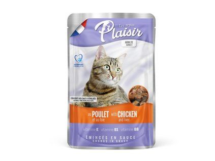Plaisir Cat kuřecí & játra, kapsička 100 g