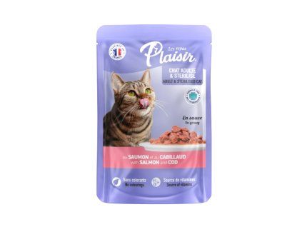Plaisir Cat losos & treska, kapsička 100 g