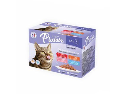 Plaisir Cat Multipack, kapsičky 100 g (12 ks)