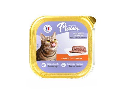 Plaisir Dog kuřecí, vanička 300 g